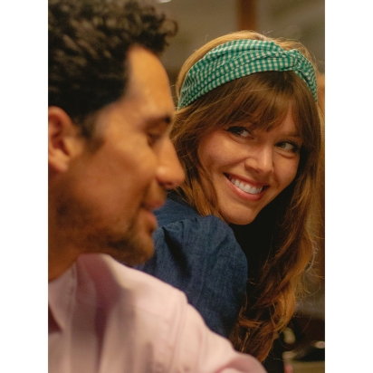 Green Gingham Headband