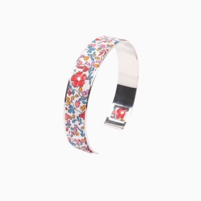 Liberty Blue Pink Katie & Millie Bracelet - Silver