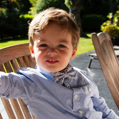 Liberty Camille Ultramarine Blue Kid Bow Tie 2