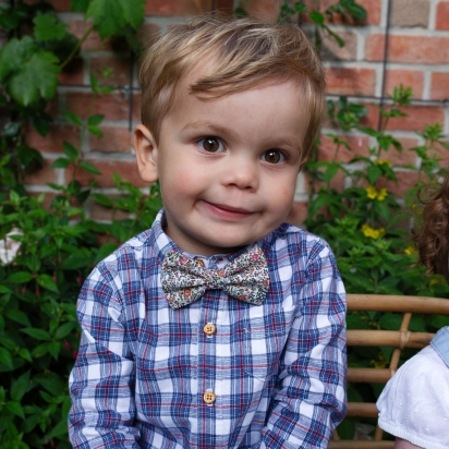 Liberty Vanilla Amber Katie & Millie Kid Bow Tie 2