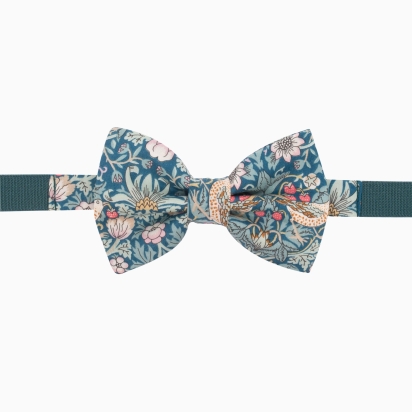Noeud papillon ENFANT Liberty Strawberry vert émeraude