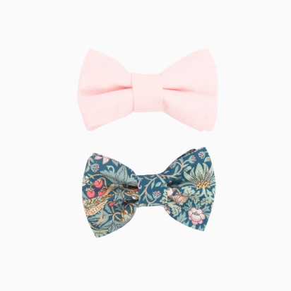 Lot de 2 BARRETTES - Liberty Strawberry Thief vert