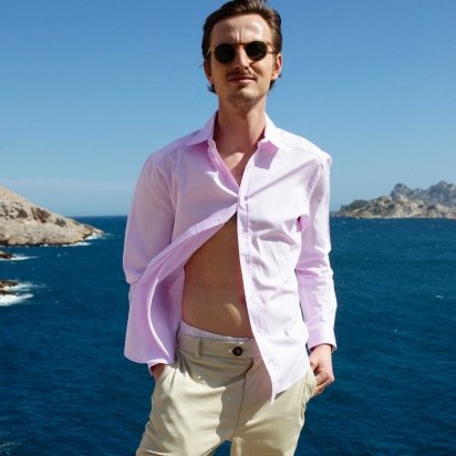 Chemise rose pâle - Le Colonel