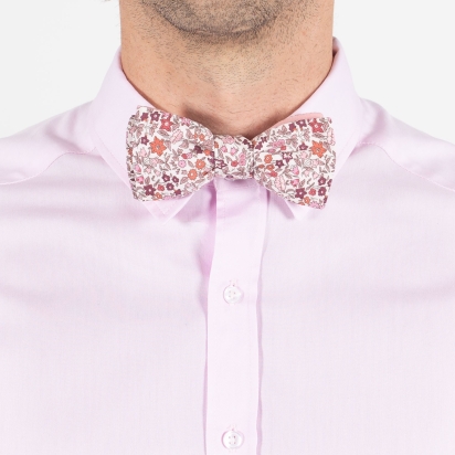 Noeud Papillon Liberty Ava bordeaux rose 2