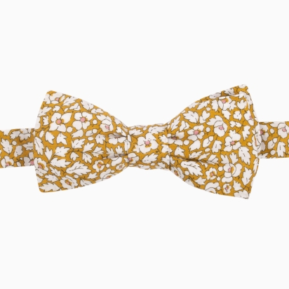 Liberty Mustard Feather Meadow Bow Tie