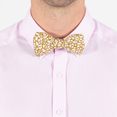 Liberty Mustard Feather Meadow Bow Tie 2