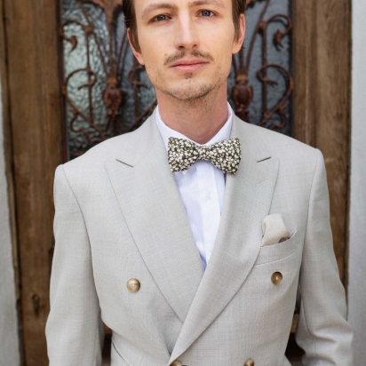 Liberty Khaki Glenjade Bow Tie