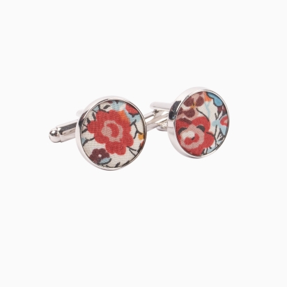 Boutons de manchette Liberty Emma brique 2