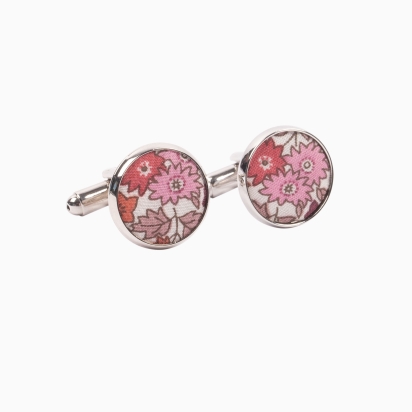 Liberty Burgundy Pink Ava Cufflinks 2