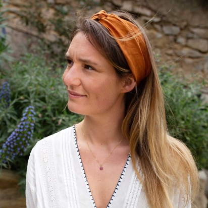 Headband Lin safran 2