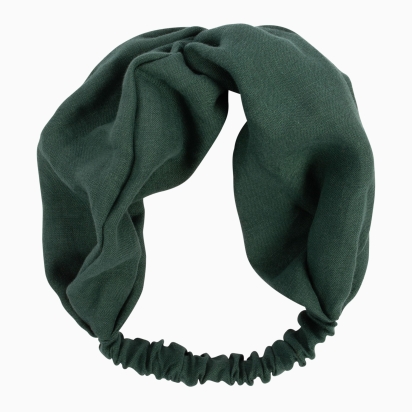 Headband Lin vert forêt