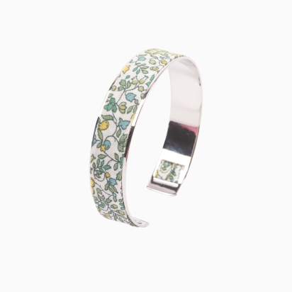 Bracelet laiton argenté - Liberty Katie & Millie citron vert
