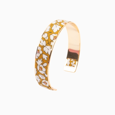 Bracelet laiton doré - Liberty Feather Meadow moutarde