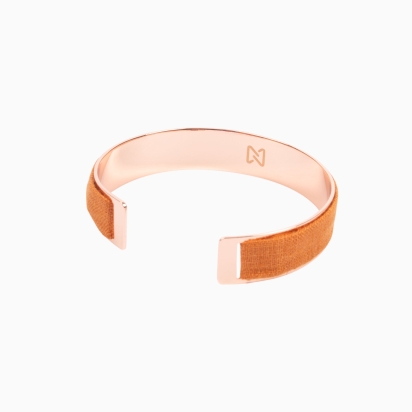 Bracelet laiton or rosé - Lin safran 2