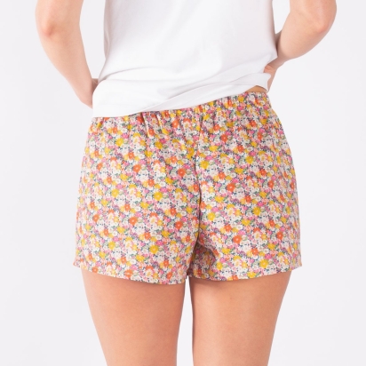 Pyjama Short Liberty Libby bleu fuchsia