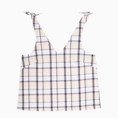 Beige Tiles Seersucker Tank Top