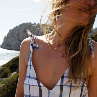 Beige Tiles Seersucker Tank Top
