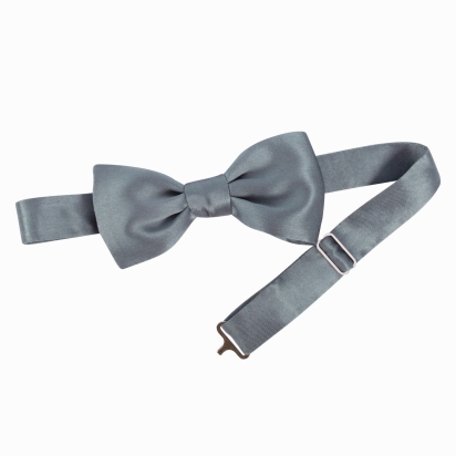 Noeud papillon Soie gris 2