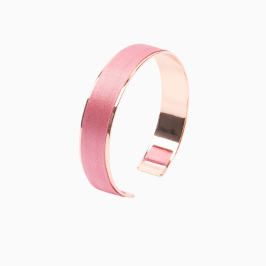 Bracelet laiton or rosé - Soie blush