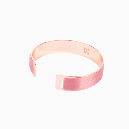 Bracelet laiton or rosé - Soie blush 2