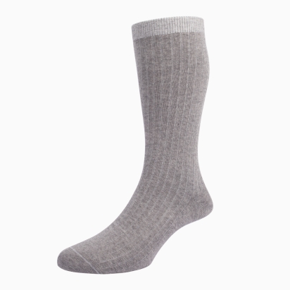 Chaussettes Coton bio gris chiné