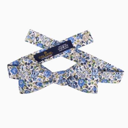 Noeud Papillon Liberty Emma bleu/olive