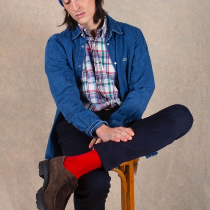 Red Organic Cotton Socks