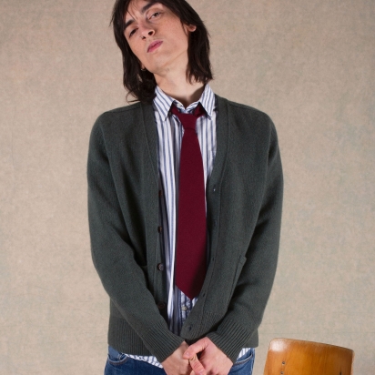 Cravate Laine Italienne cabernet