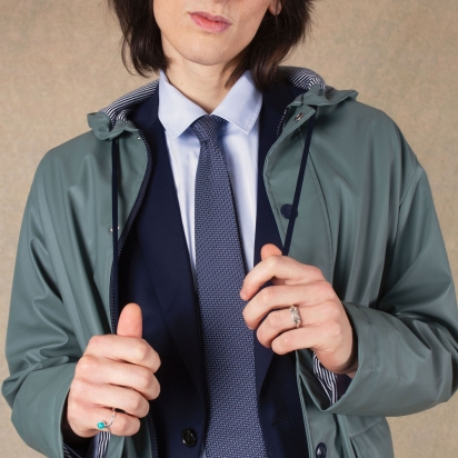 Navy blue Milano Silk Tie 2