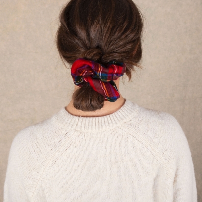 Dickson Tartan Wool Scrunchie - Red 2