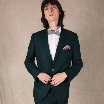 Noeud papillon Lin vert argile