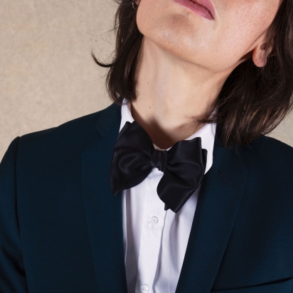 Cocktail Black Silk Bow tie