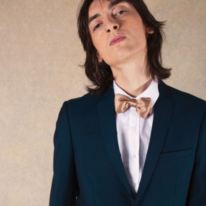 Noeud papillon Soie café au lait 2