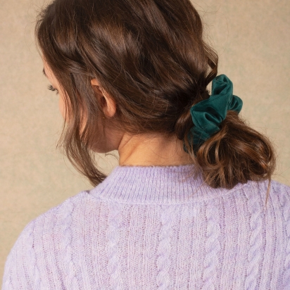 Empire Green Velvet Scrunchie