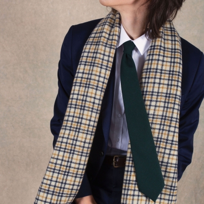 Cravate Laine Italienne cyprès