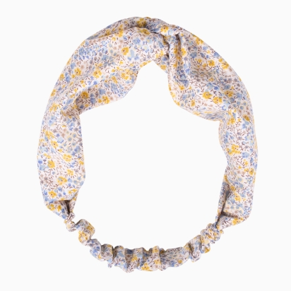 Headband Liberty Phoebe moutarde / bleu ciel