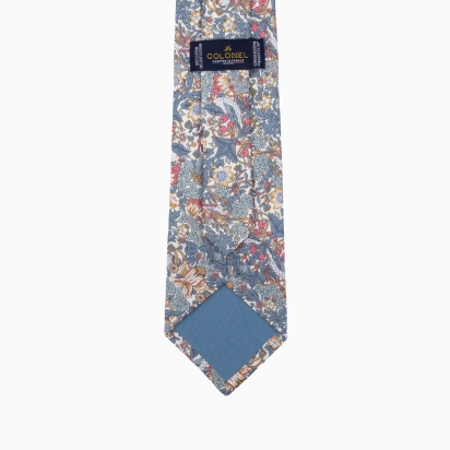 Liberty Grey Blue Strawberry Thief Tie
