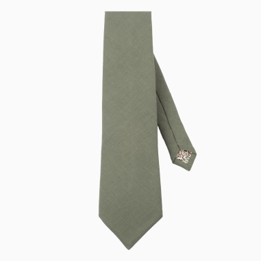Clay green Linen Tie