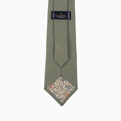 Clay Green Linen Tie