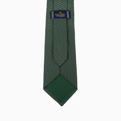 Cravate Soie Milano vert houx