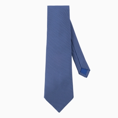 Cravate Soie Venezia bleu moyen