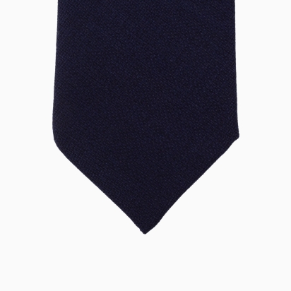 Cravate Laine Italienne bleu minuit
