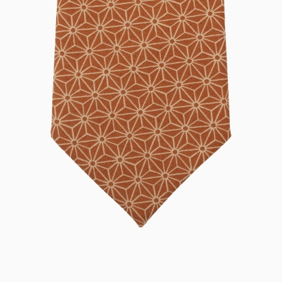 Terracotta Asanoha Japanese Tie