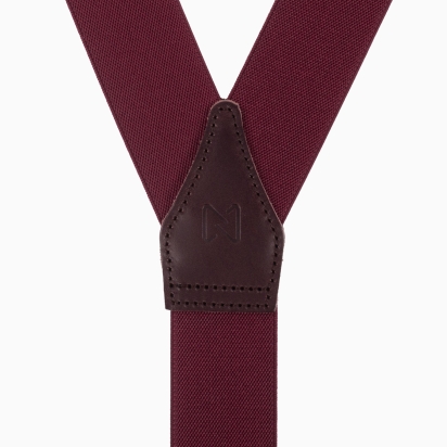 Chocolate brown leather burgundy...