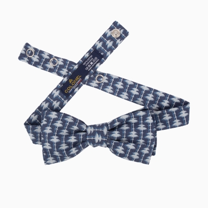 Liberty Palm Navy Blue Bow Tie