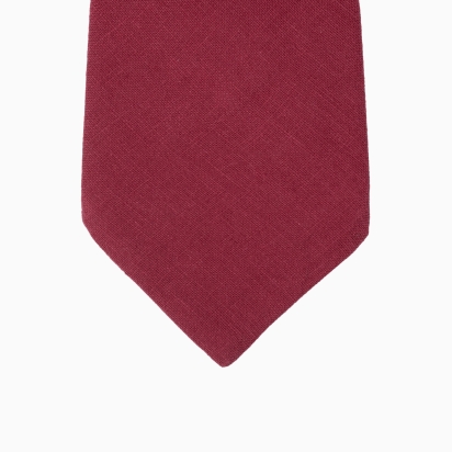 Cravate Lin framboise