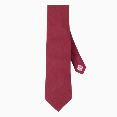 Raspberry Linen Tie