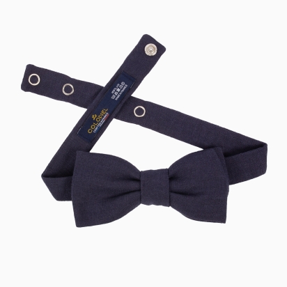 Noeud papillon Lin saphir