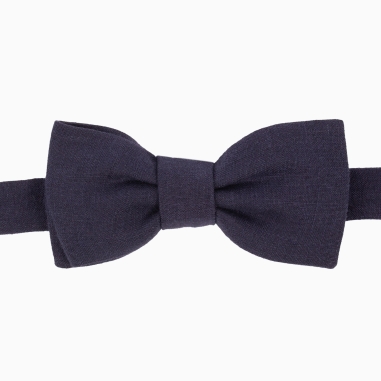 Sapphire Linen Bow Tie