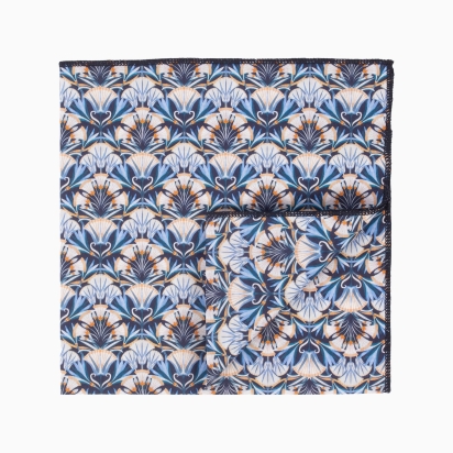 Liberty Azure Lotus Pocket Square